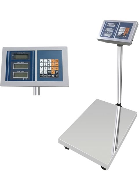 promass Digital Weighing Scale Electronic Platform Scale Postal Shipping Scale Large Industrial Floor Scale with 300kg Capacity & Backlit LCD Display & Tare Function for Packages Post Office Home