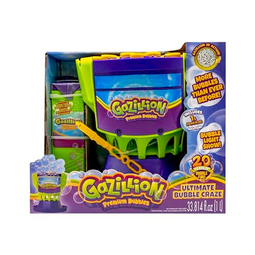 Gazillion Ultimate Bubble Craze Machine - Color Changing LED Lights - Easy-to-Use Bubble Maker - Perfect for Parties - Includes 1L Solution - Image 5