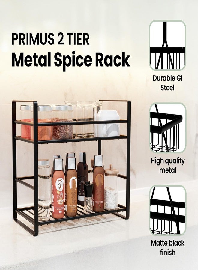 WonderStand PRIMUS 2-Tier Organizer (Black)| Shelf Storage Rack | Storage Shelf for Home, Kitchen, Bathroom and Living Room - Image 2