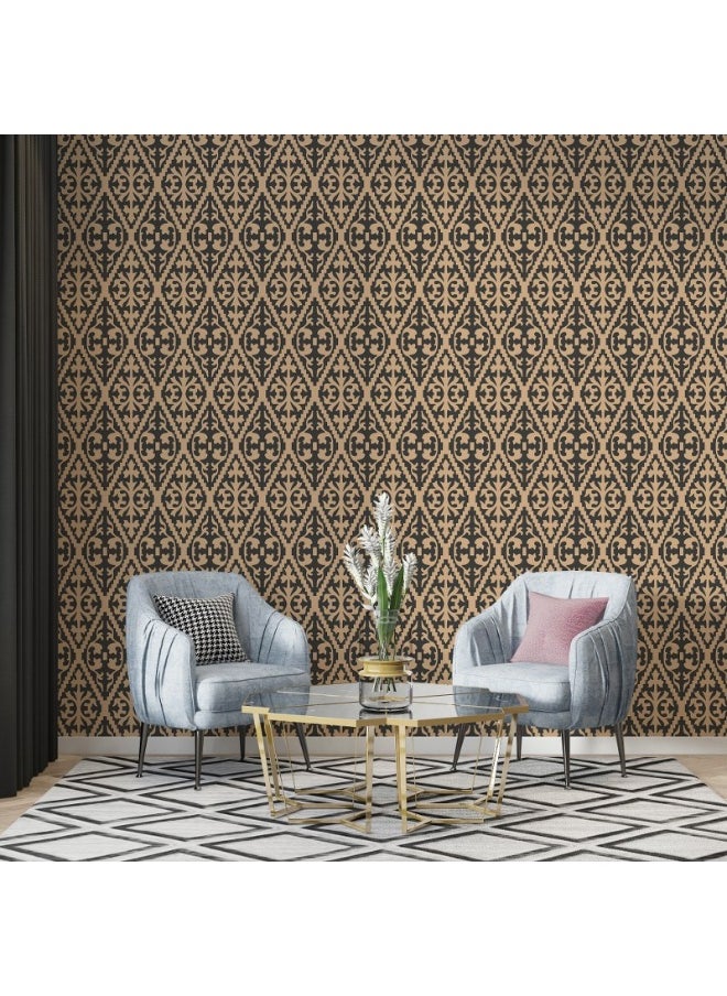 Sawtooth Design Vector Art Fabric Wallpaper Covers An Area ​​Up To 4.2Mx3M With Adhesive  And Smoothing Tool