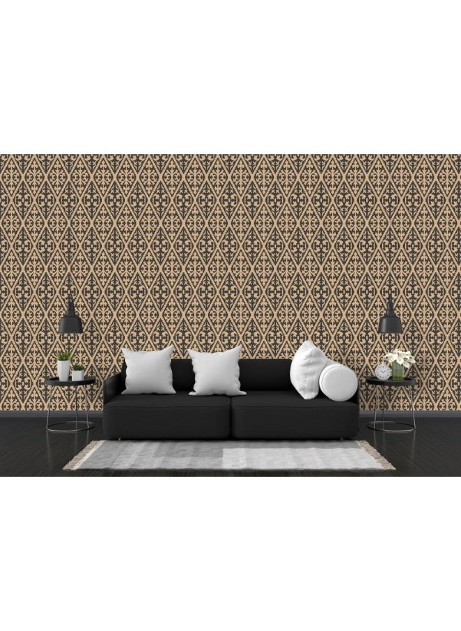 Sawtooth Design Vector Art Fabric Wallpaper Covers An Area ​​Up To 4.2Mx3M With Adhesive  And Smoothing Tool