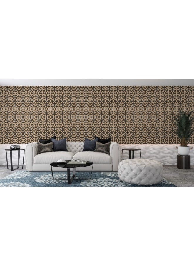 Sawtooth Design Vector Art Fabric Wallpaper Covers An Area ​​Up To 4.2Mx3M With Adhesive  And Smoothing Tool