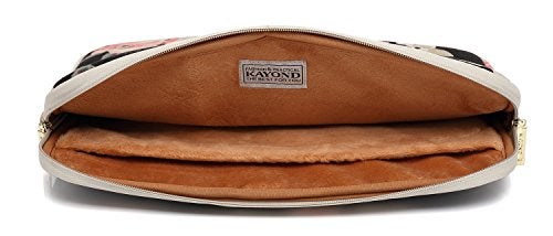 KAYOND Black Rose Patten Canvas Water-Resistant 13.3 Inch Laptop Sleeve - Image 5