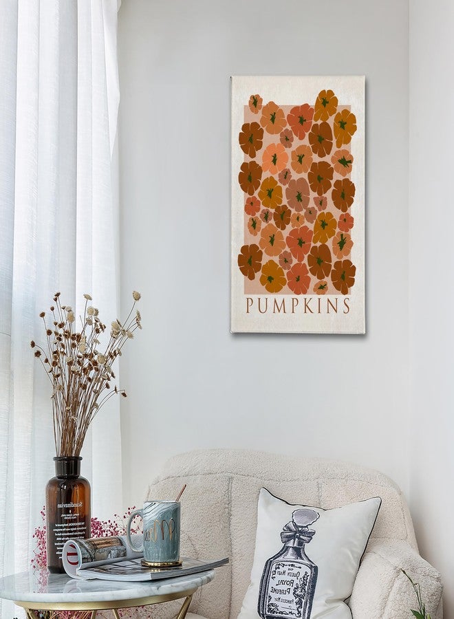 PHAMTE Fall Vintage Canvas Wall Art Decor, Rustic Autumn Pumpkin Harvest Fall Thanksgiving Print Framed Canvas Painting Artwork For Home Kitchen Bedroom Living Room Decor(16x24 Inch) - Image 3