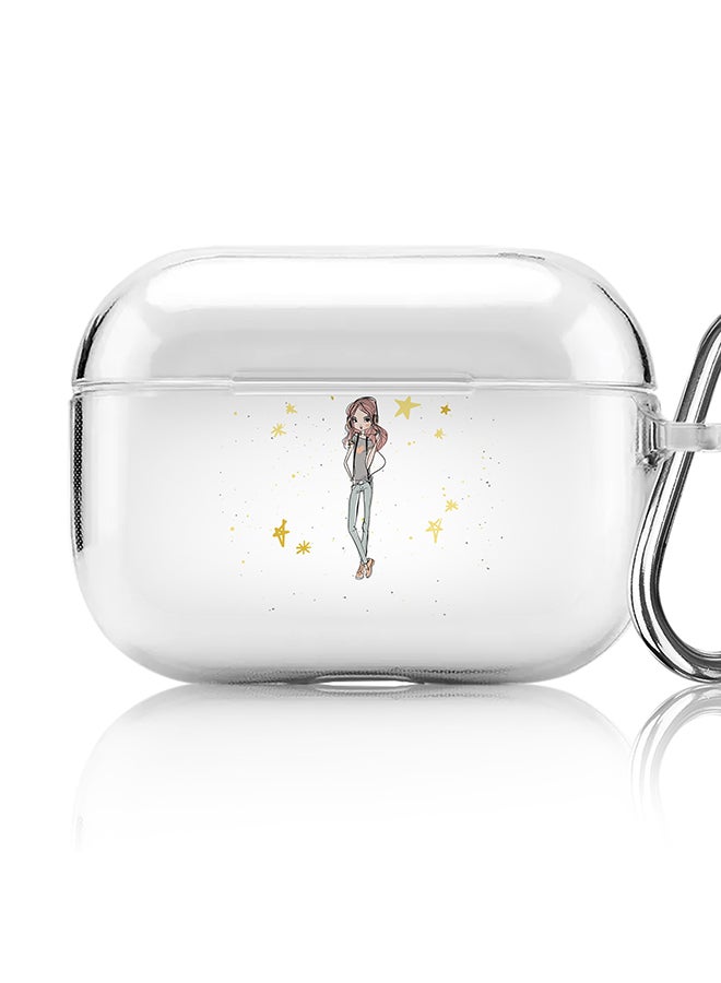 ستايلايزد كلاسيك حافظة مطبوعة شفافة لسماعات أبل Airpods 2/1 Soft TPU Gel رقيقة شفافة غطاء مرن - حرف واحد فقط مخصص حرف أولي نمط الأزهار الأبجدية - A (بني) - Image 1