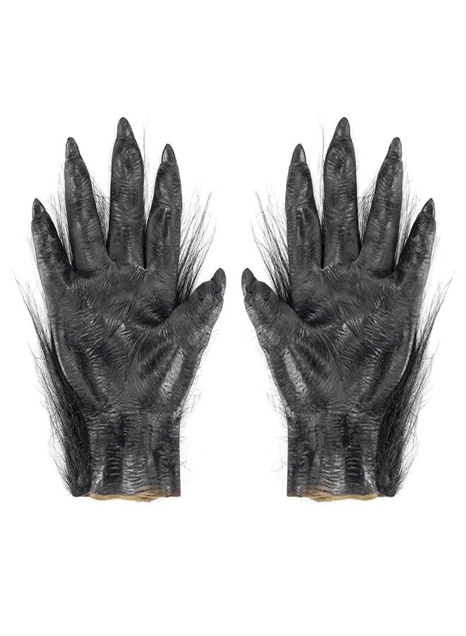 BXT Adults Latex Halloween Ape Claws Animal Paws Gloves Cosplay Costume Furry Papion Gorilla Animated Handwear Mittens - Image 3