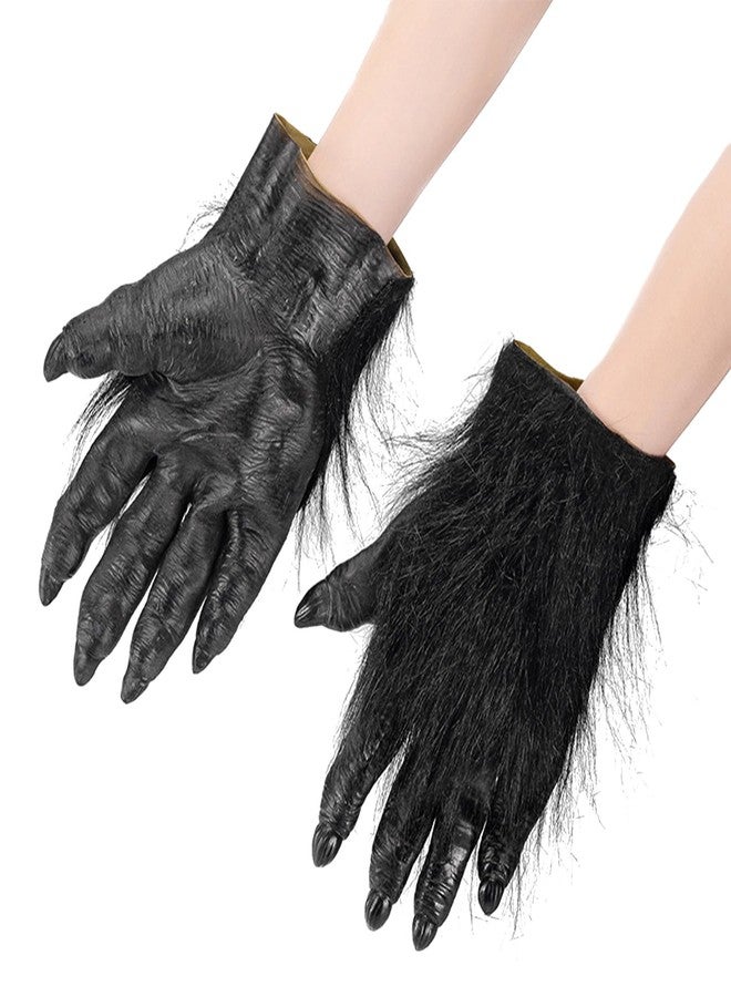 BXT Adults Latex Halloween Ape Claws Animal Paws Gloves Cosplay Costume Furry Papion Gorilla Animated Handwear Mittens - Image 2