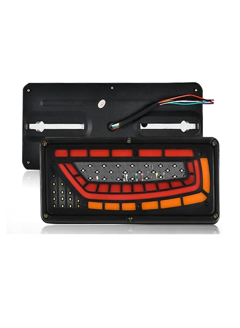 XK-46CM Car Rear Lights Set 2pcs North & Right Multi Color 12V/24V Shatterproof Waterproof Easy Installation - Image 1