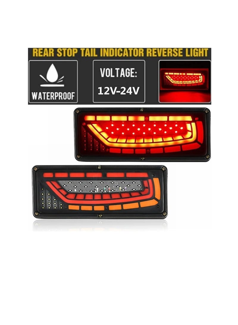 XK-46CM Car Rear Lights Set 2pcs North & Right Multi Color 12V/24V Shatterproof Waterproof Easy Installation - Image 2