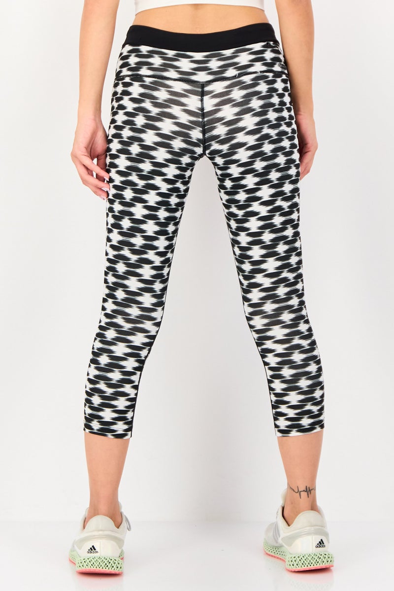 Nike Women Tight Fit Brand Logo Running Capri Tights, Multicolor - Image 3