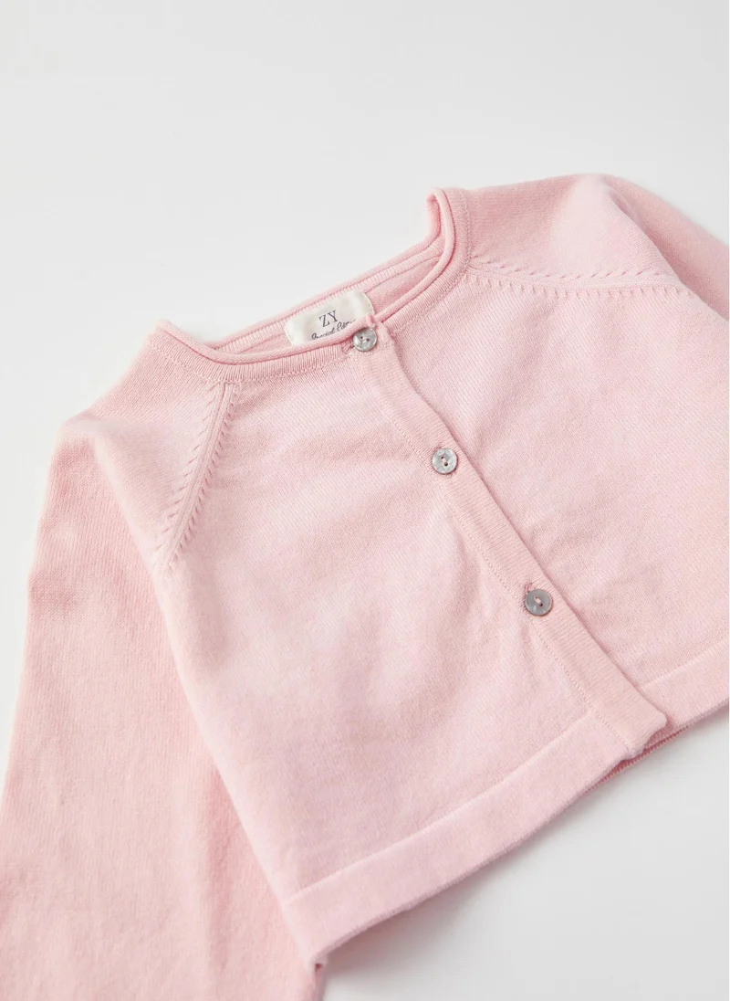 زيبي Bolero Cardigan for Girls, Pink