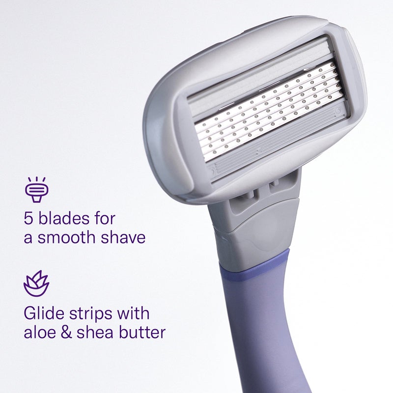 Flamingo Women's Original Razor Blade Refill Cartridges for Women - 10 Count - 5-Blade Shaving Razors for Women - Image 2