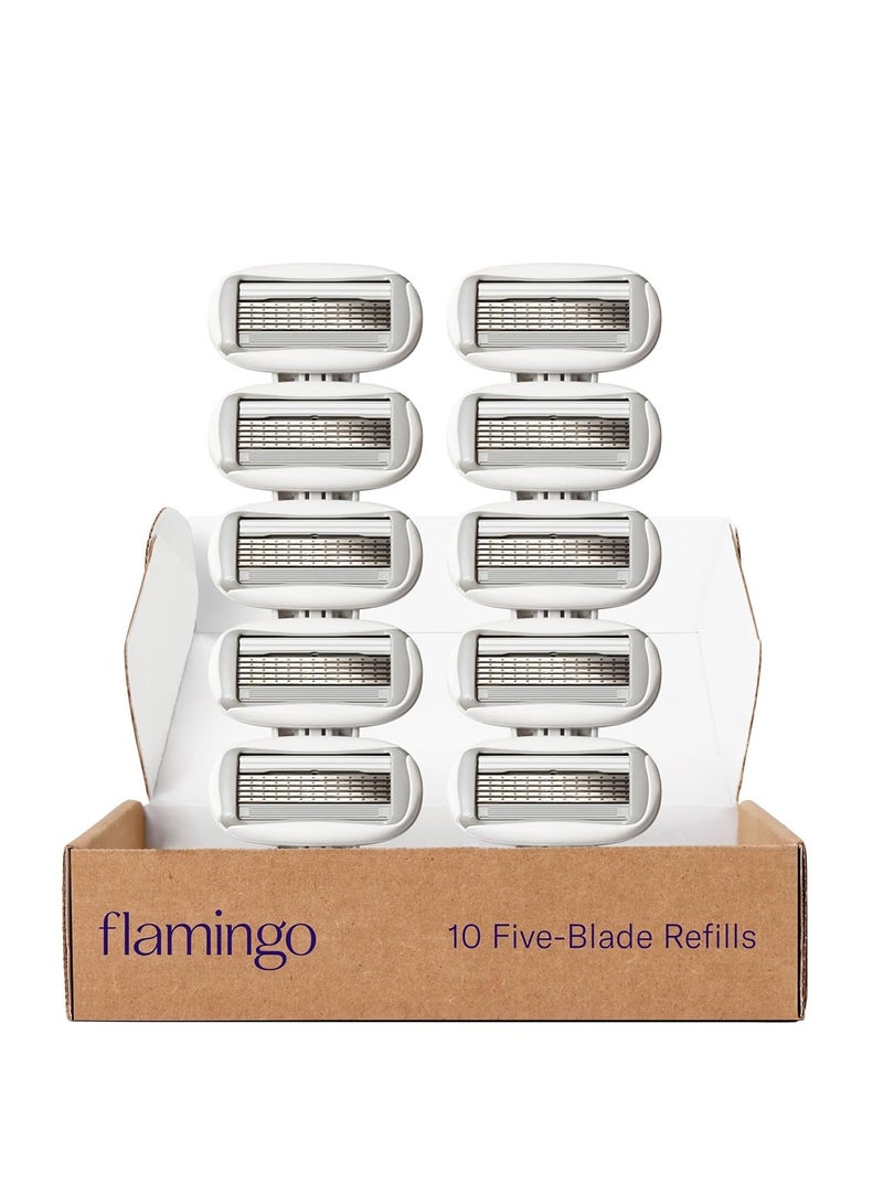 FLAMINGO Women's Razor 5-Blade Refills - Razors for Women - 10ct