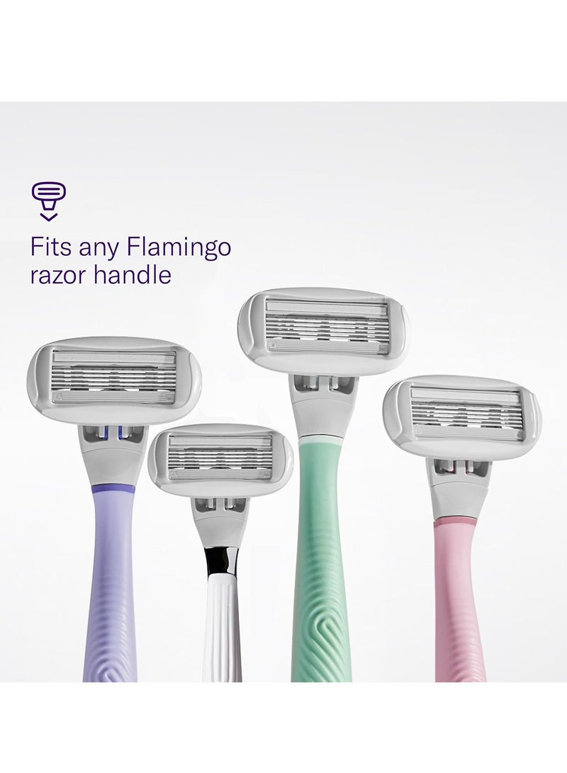 FLAMINGO Women's Razor 5-Blade Refills - Razors for Women - 10ct