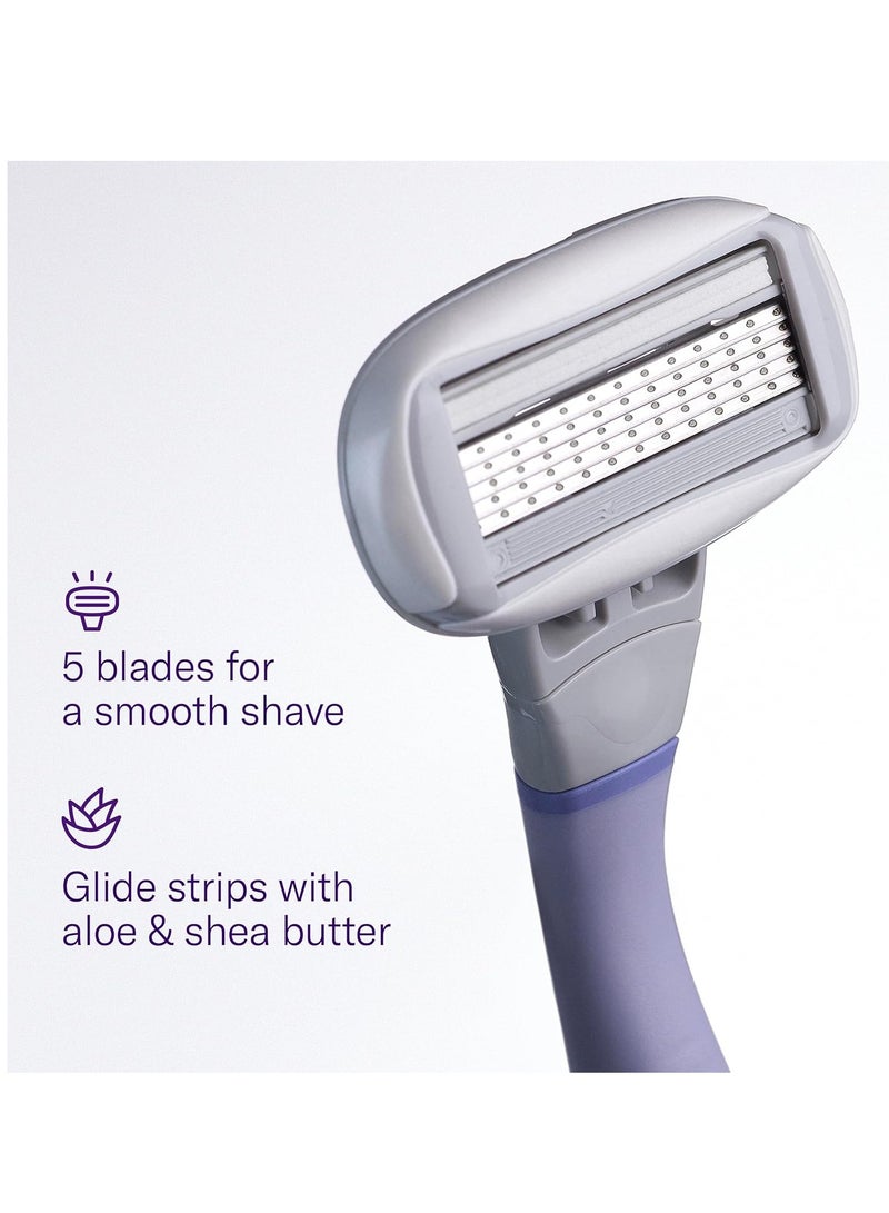 FLAMINGO Women's Razor 5-Blade Refills - Razors for Women - 10ct