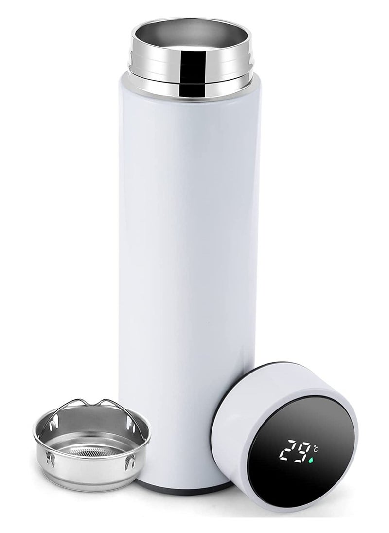 Generic COOLBABY Smart Insulated Water Bottle, 500ML(White)  - Image 1