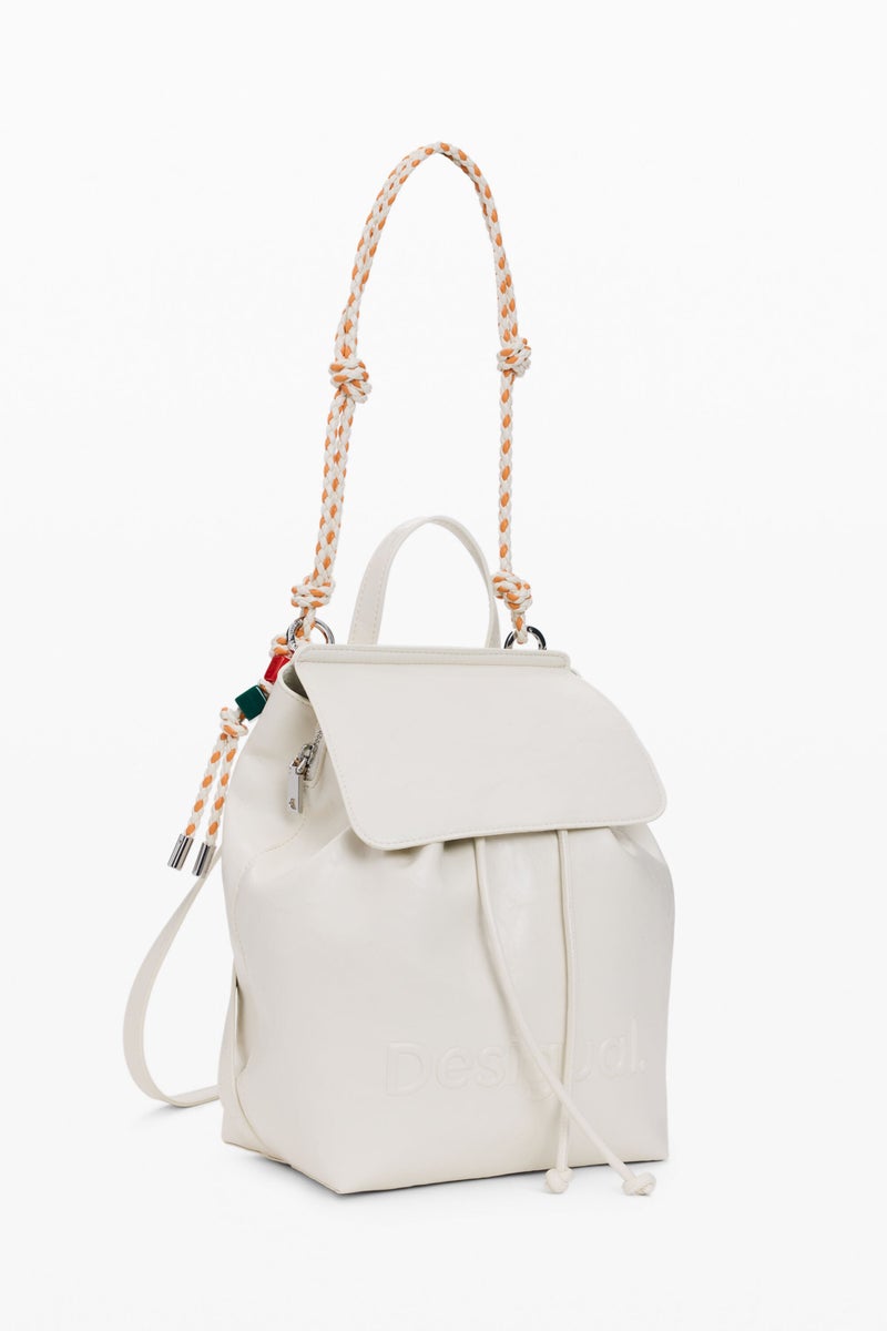 DESIGUAL Small backpack with flap, detachable trekking strap detail - Image 3