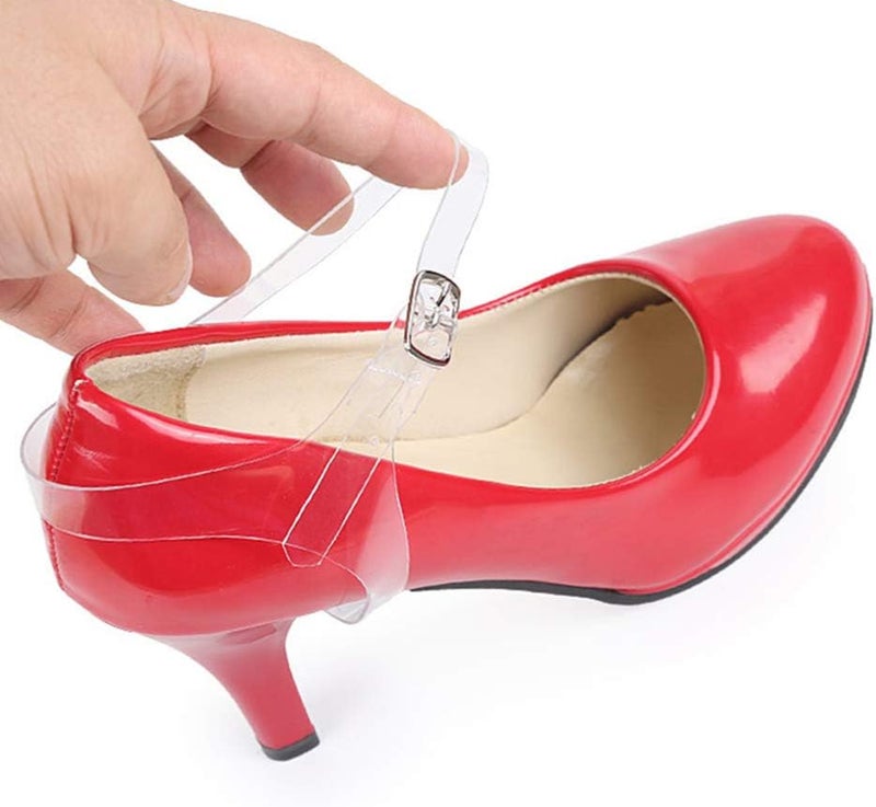 كلاراكو أحزمة أحذية كلاركو 3 أزواج قابلة للفصل ومضادة للانزلاق مع مشبك، أحزمة كاحل شفافة غير مرئية للأحذية ذات الكعب العالي، ملحقات أربطة الأحذية - Image 3