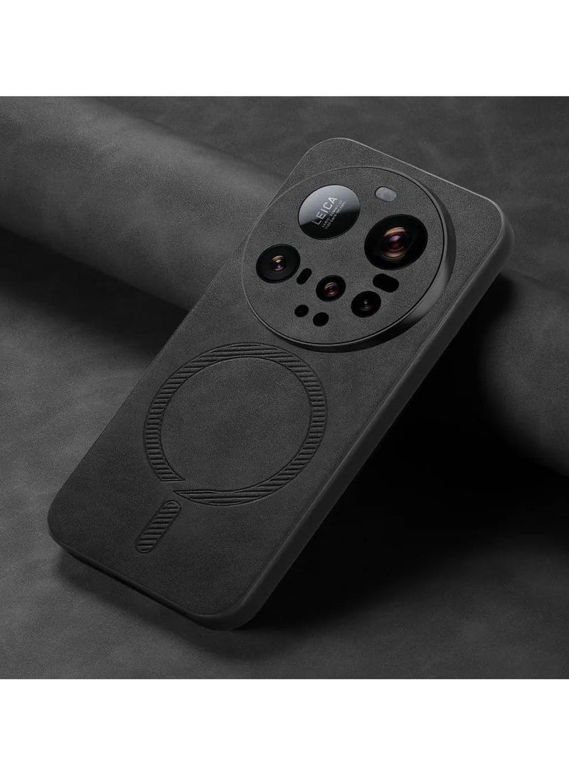 عام "غطاء جلد فاخر لهاتف Xiaomi 15 Ultra 5G - [متوافق مع Mag-Safe]، تصميم رفيع جدًا مقاوم للصدمات، مزيج من الجلد وTPU للحماية الفائقة" - Image 1