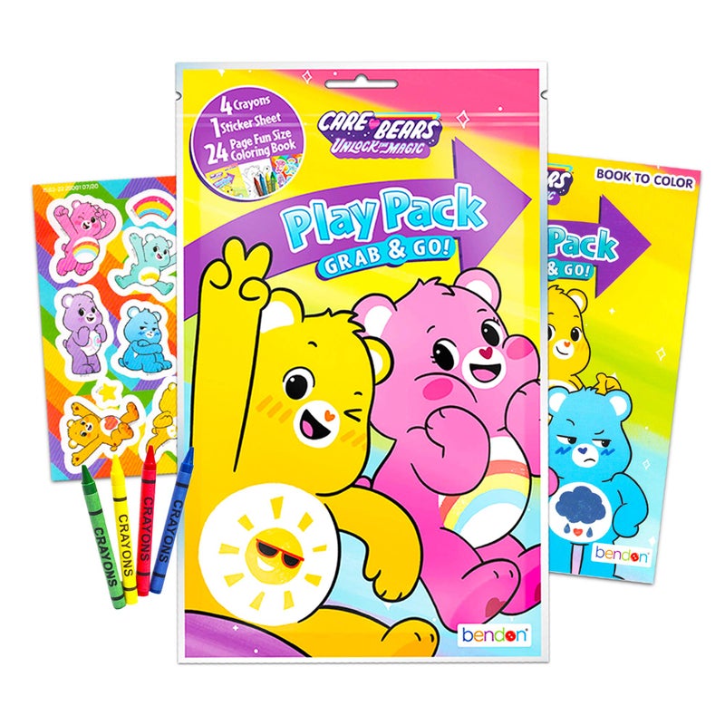 Bendon Care Bears Ultimate Party Favors Packs  Bundle Includes 12 Sets with Stickers Coloring Books and Crayons Party Supplies - Image 3