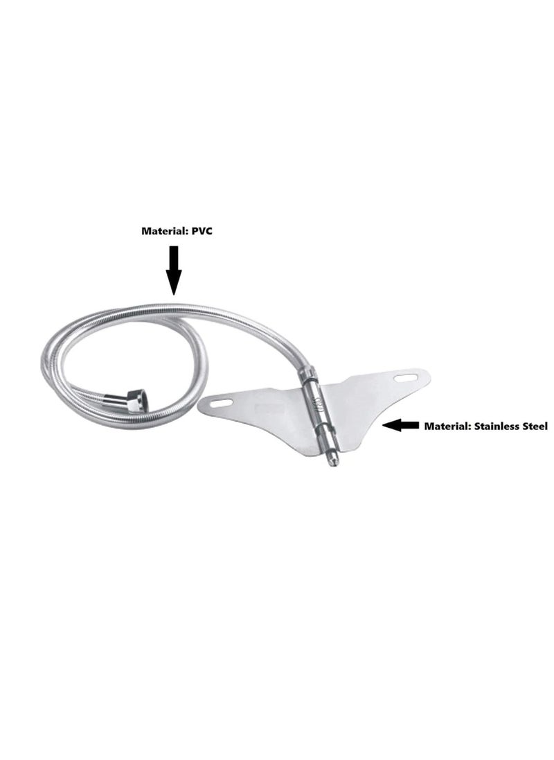 SBD - SBD Toilet Jet Spray Bidget Spray Hands Free Jet Spray Triangle Nozzle with Heavy PVC Hose Regular 15 - Image 1