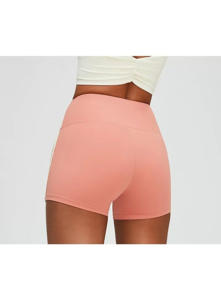 Alo Yoga - aloStriped contrast yoga running sports gym shorts pink - Image 1