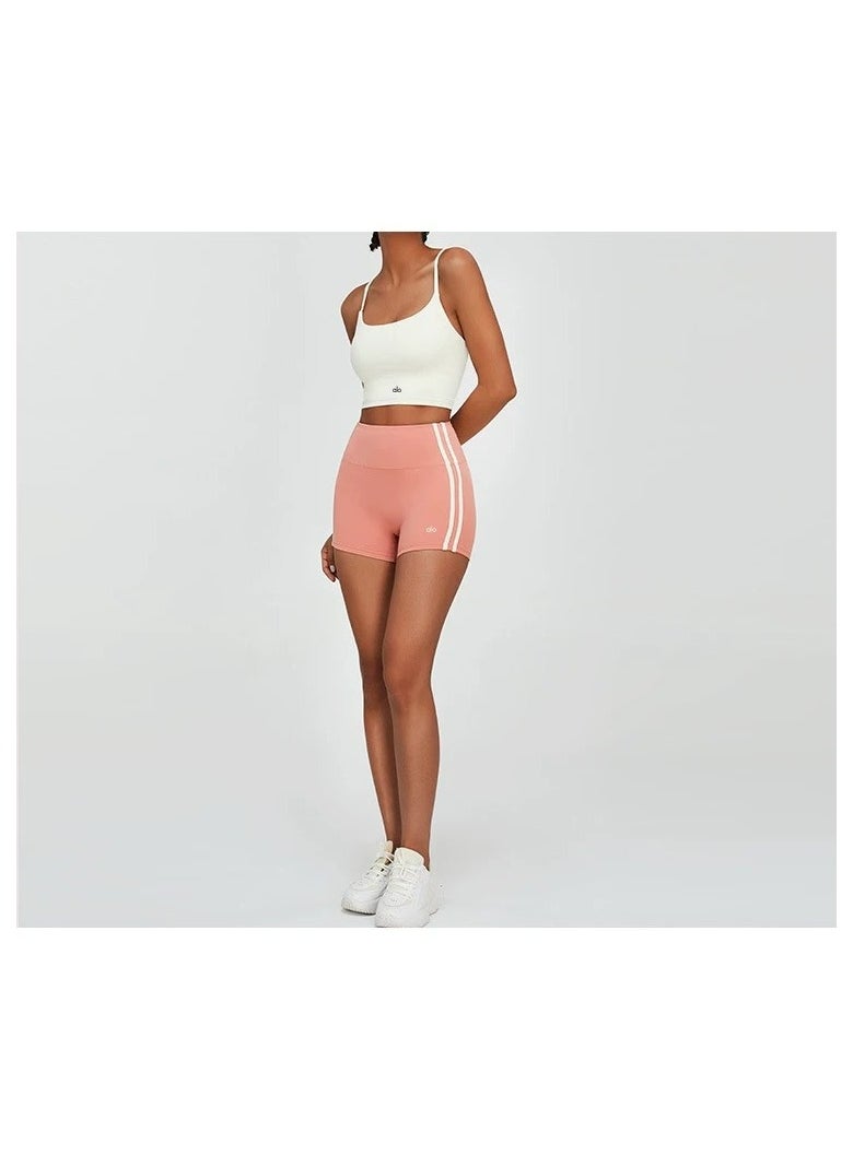 Alo Yoga - aloStriped contrast yoga running sports gym shorts pink - Image 1