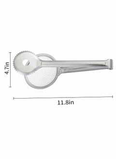 KASTWAVE 2 in 1 Stainless Steel Fine Mesh Strainer Oil Frying Filter Spoon Colander Clips Multi functional Kitchen Frying Accessories for Fried Food Salad BBQ 2 Pack  - Image 3