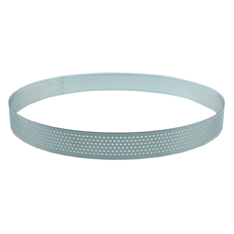 Keewah Round Perforated Tart Ring 9 Stainless Steel