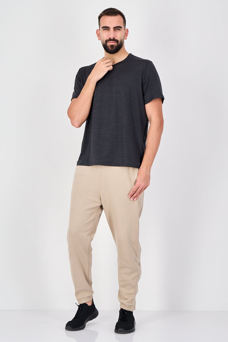 MOTION Men Sportswear Fit Short Sleeve Outdoor T-Shirt, Grey - Image 4