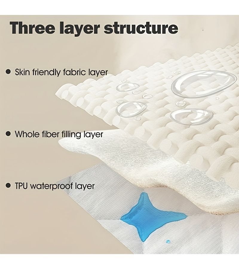 1pc Washable Bed Cover Dark Green Full Size Super Soft Mattress Protector For Beds And Sofas - Image 2
