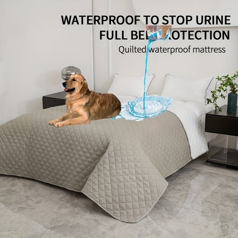 1pc Washable Bed Cover Dark Green Full Size Super Soft Mattress Protector For Beds And Sofas - Image 5