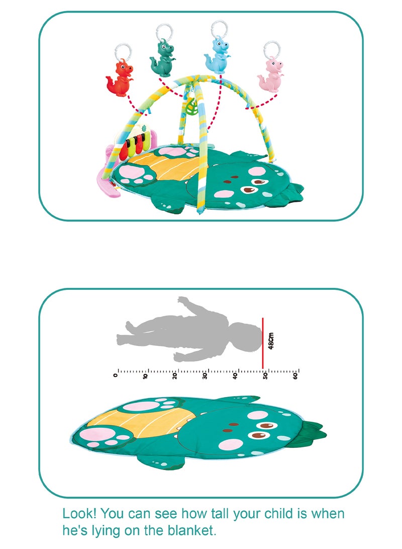 MaBaby 2-in-1 Baby Bym Kickin' Tunes Music and Language Play Gym and Piano Tummy Time Activity Mat - Image 3