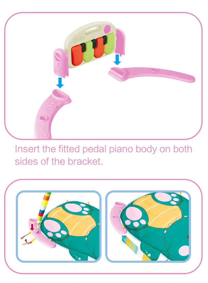 MaBaby 2-in-1 Baby Bym Kickin' Tunes Music and Language Play Gym and Piano Tummy Time Activity Mat - Image 4