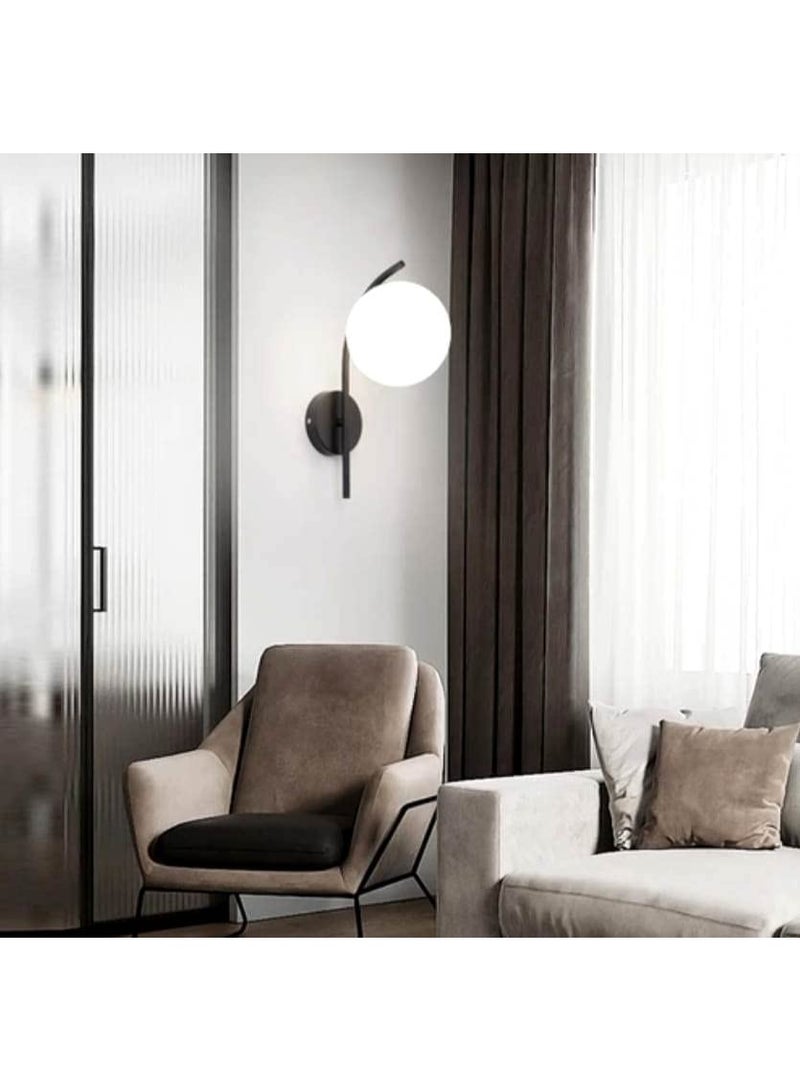 Cluc Black Globo di vetro wall lamp - Image 2