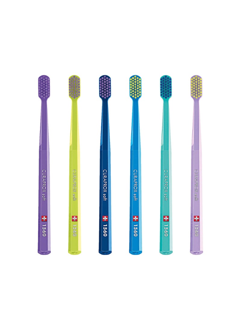 CURAPROX - CS 1560 Soft Toothbrush for adults with Curen Bristles Multicolor (1 pc) - Image 1