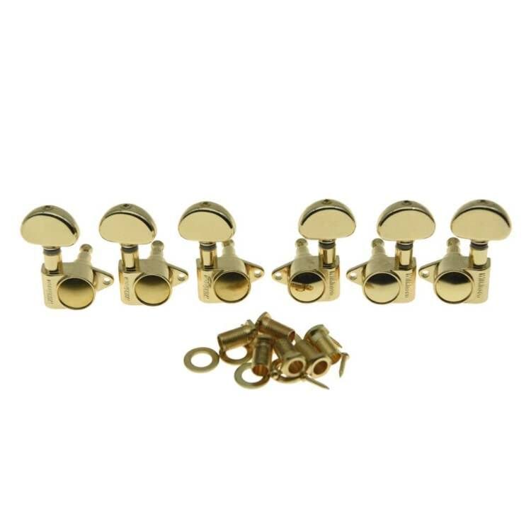 Wilkinson 3x3 ROTO Style Full Size Sealed Guitar Tuners Tuning Keys Pegs Guitar Machine Heads Fits USA Les Paul or Acoustic Guitars Gold