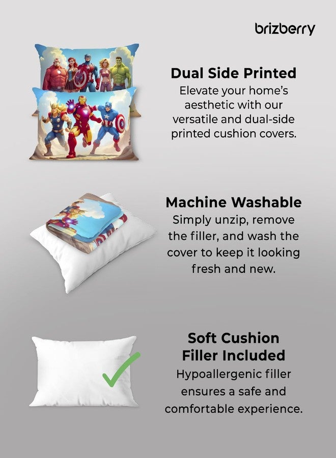 Brizberry® Kids Pillow Cushion with Super Soft Fabric | Animal & Cartoon Prints | 12x18 inches (Design 32) - Image 3
