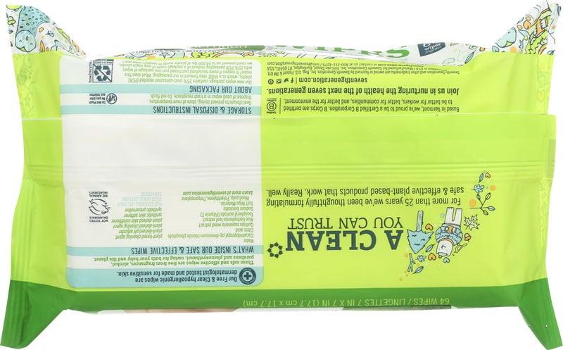 Seventh Generation Baby Wipes, 64 Count - Image 2