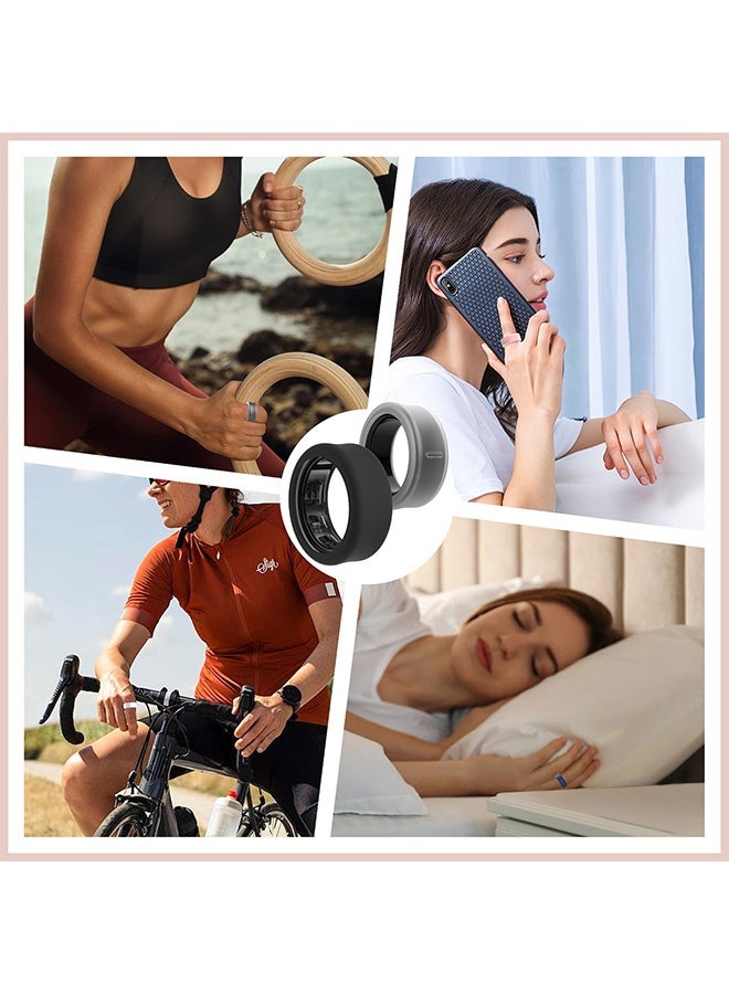 Peachjoy 4 Pack Cover for Oura and Galaxy Ring, Anti-Scratch Elastic Silicone Protectors for Galaxy Models 5-13, Durable and Comfortable Fit (M) - Image 5