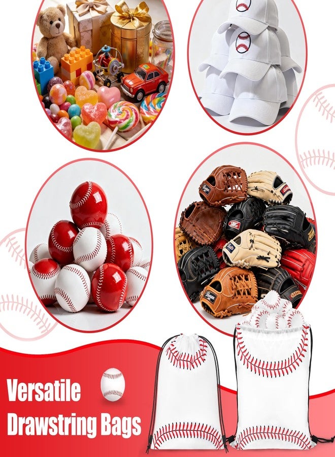 MIMIND 15 Pcs Baseball Drawstring Bags Backpack Birthday Party Goodie Favor Bags Gift Bag for Gym Sports Storage Travel - Image 4