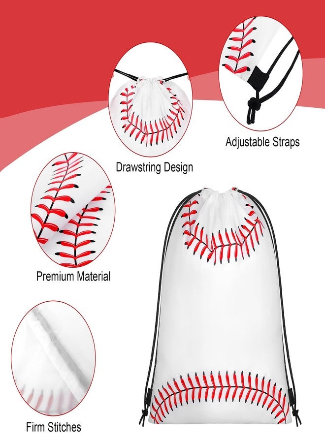 MIMIND 15 Pcs Baseball Drawstring Bags Backpack Birthday Party Goodie Favor Bags Gift Bag for Gym Sports Storage Travel - Image 3