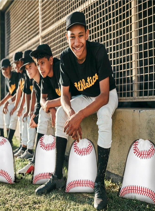 MIMIND 15 Pcs Baseball Drawstring Bags Backpack Birthday Party Goodie Favor Bags Gift Bag for Gym Sports Storage Travel - Image 5