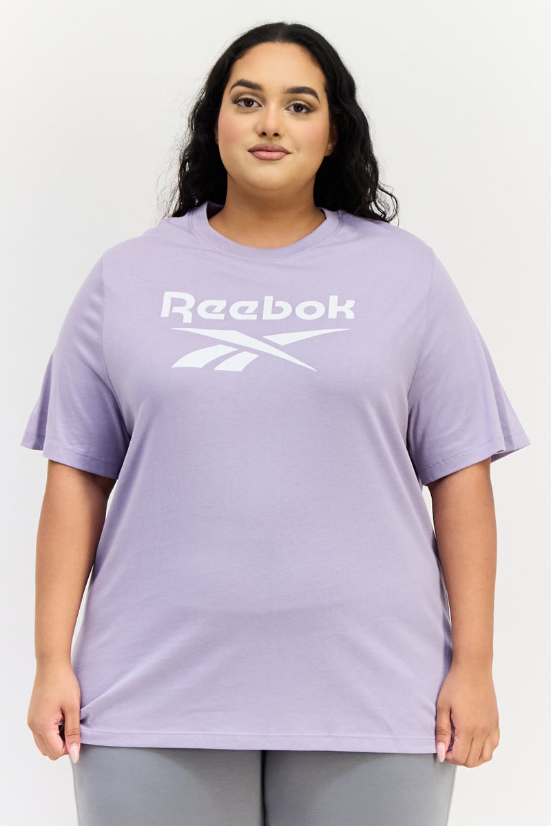 Reebok Women Plus Size Sleeveless Training Tank Top, Lavender - Image 1