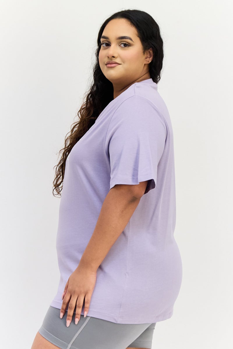 Reebok Women Plus Size Sleeveless Training Tank Top, Lavender - Image 3