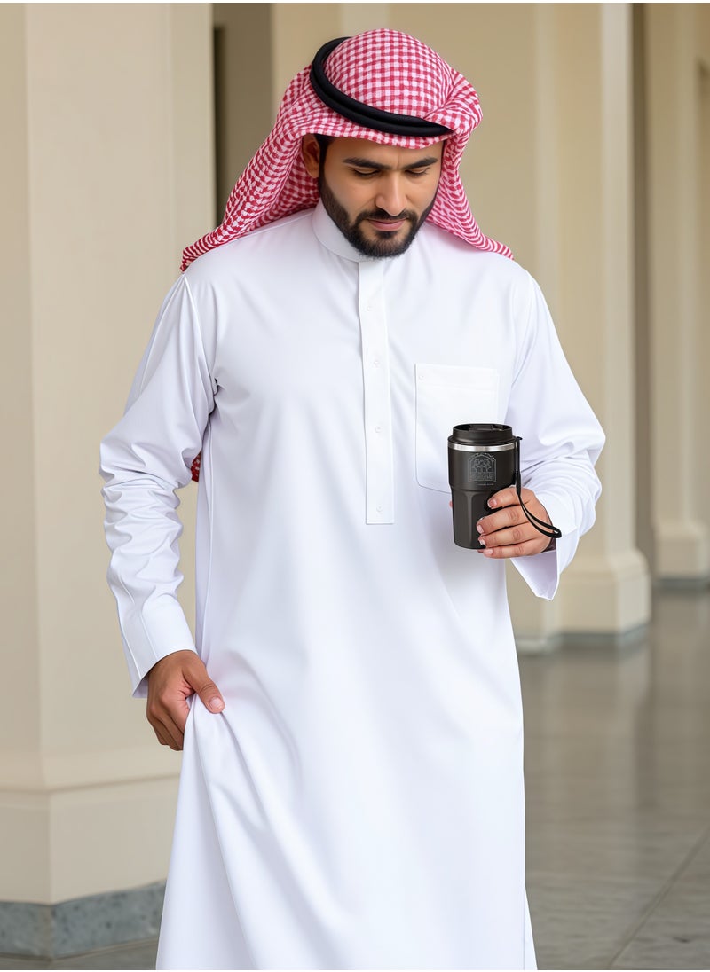 زاها كوب قهوة السفر,كأس ترموس الفولاذ المقاوم للصدأ مع حمالة,شجرة النخيل، 480 مل  - Image 4
