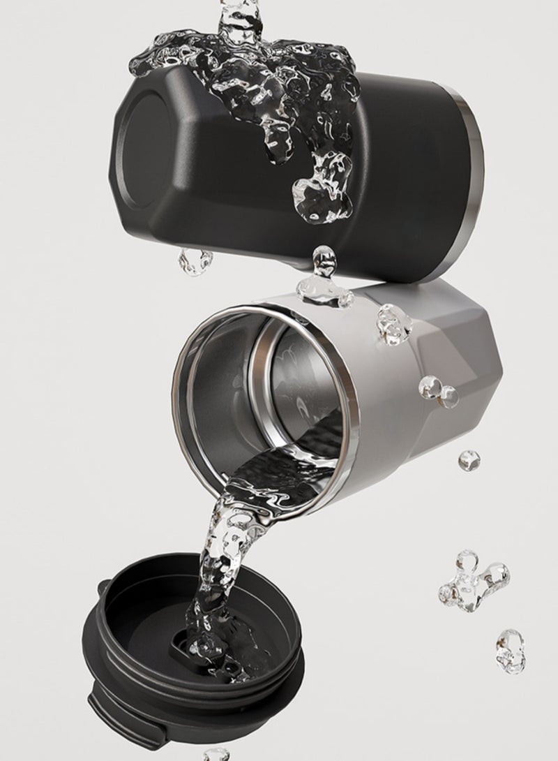 Insulated Travel Coffee Mug, Stainless Steel Thermos Cup with Strap, 480ml, Noon express - Image 5