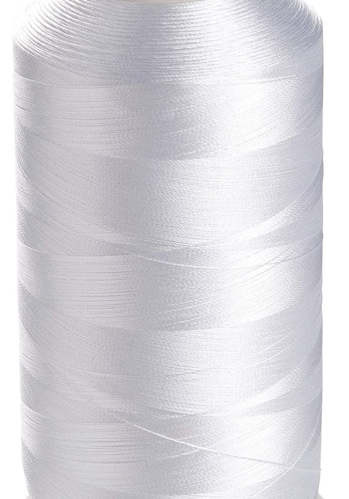 Simthread 2 Huge Spools White Bobbin Fill Thread 60WT for Embroidery and Sewing Machines - 5500 Yards Each - Image 3
