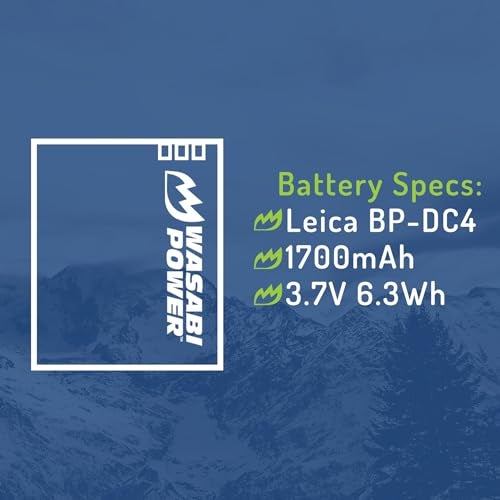 Wasabi Power Battery (2-Pack) and Charger for Leica BP-DC4, C-Lux 1, D-Lux 2, D-Lux 3, D-Lux 4 - Image 4