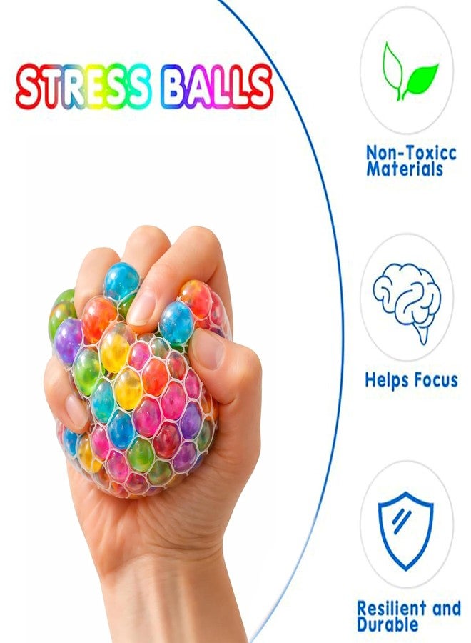 PARTEET 2Pcs Mesh Squishy Stress Ball for Kids & Adults|Non-Toxic , Multicolor Magic Slime Squeeze Ball, Pressure Relief, Anti-Stress & Anxiety|Birhday Return Gifts - Image 5
